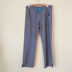 Figs Kade Utility Pocket Gray Scrub Pants - Large Tall